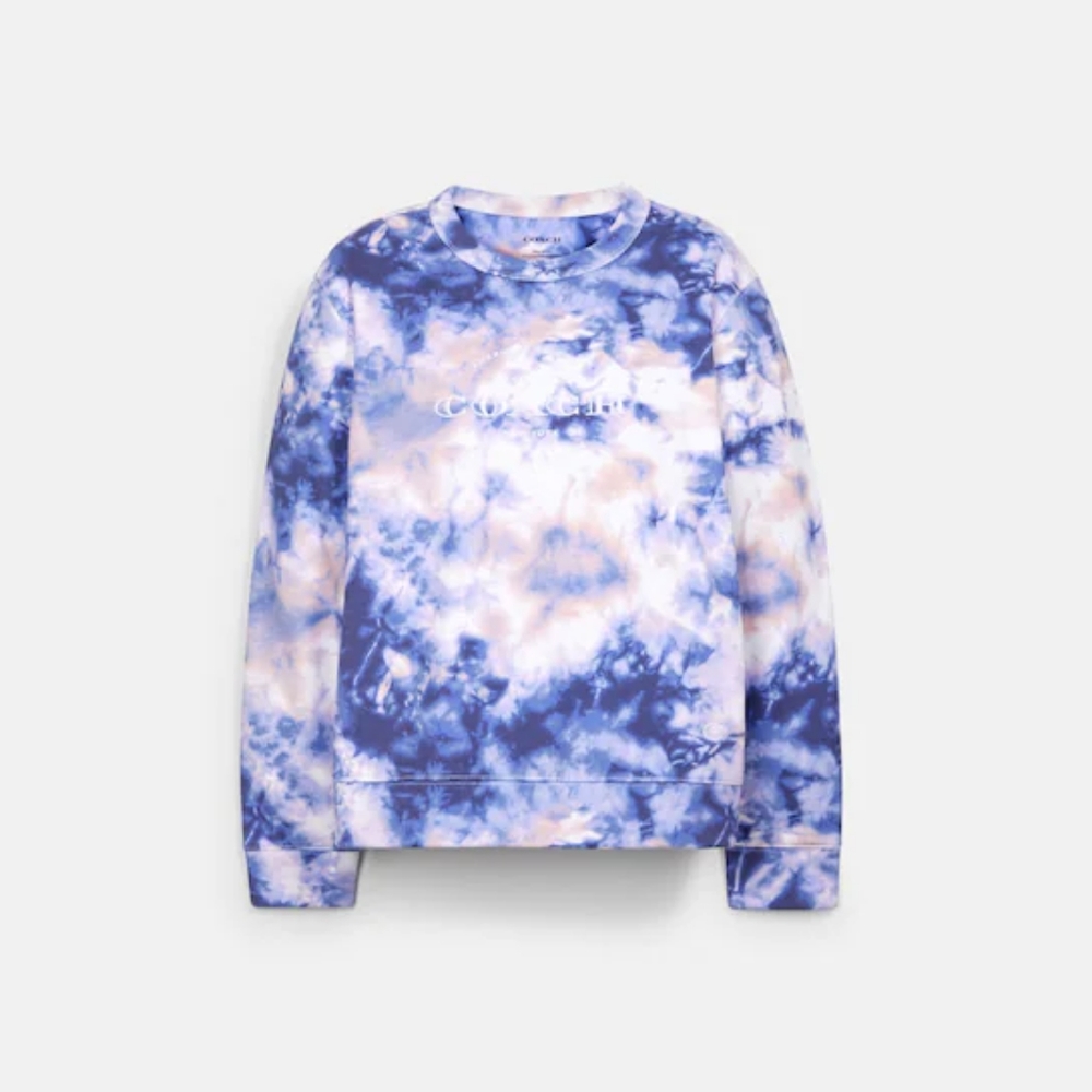 Coach Tie Dye Sweatshirt Sz Small color Blue and Pink Tie Dye